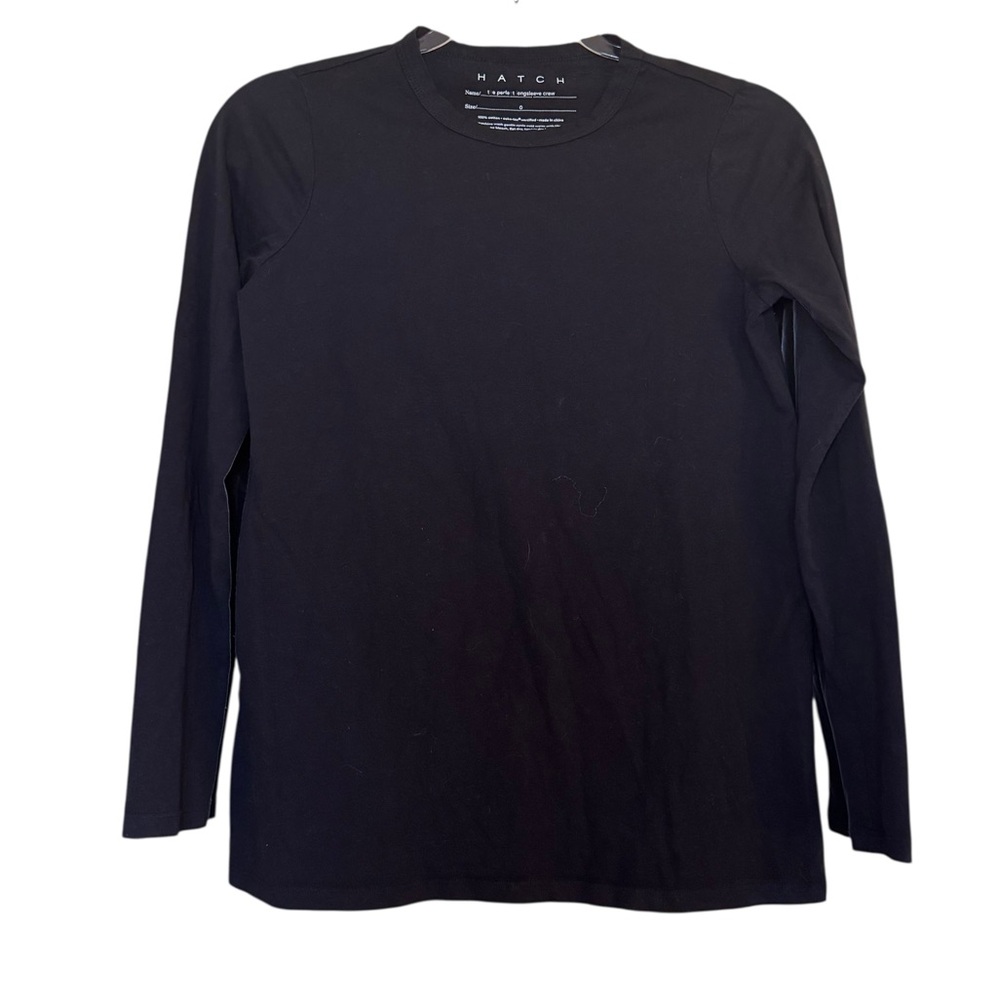 Hatch Black The Perfect Long Sleeve Crew Sz XS